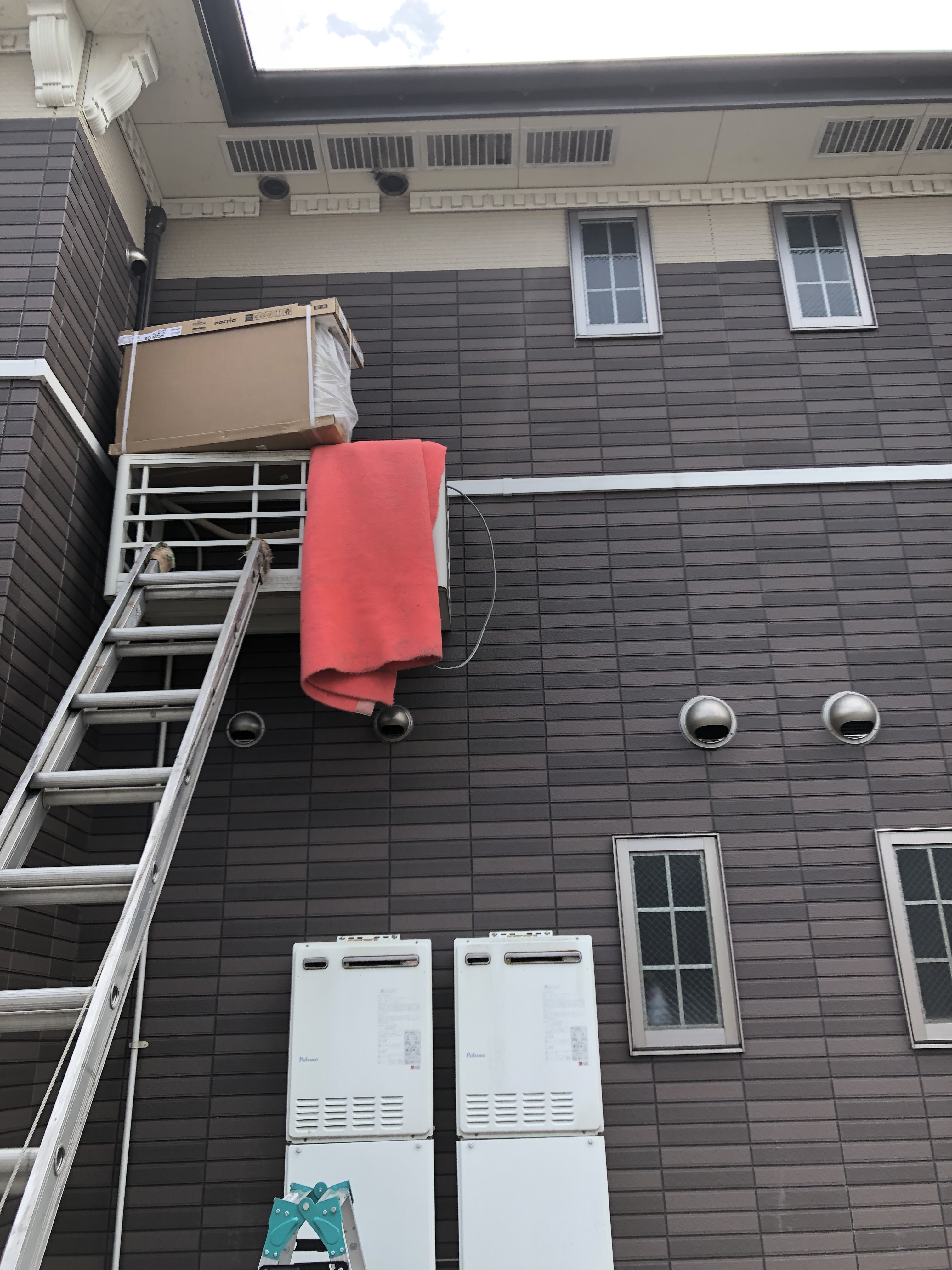 久留米市でのエアコン工事