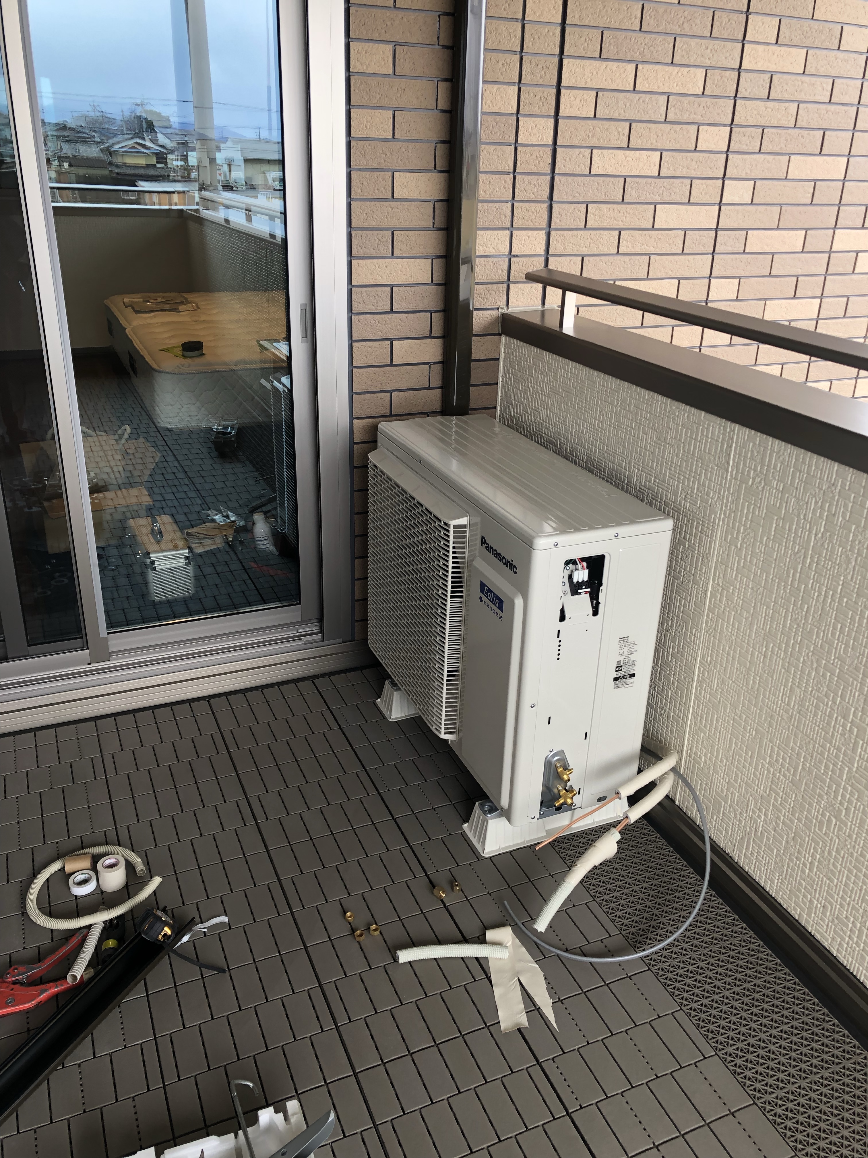 福岡県筑後市でのエアコン取り付け