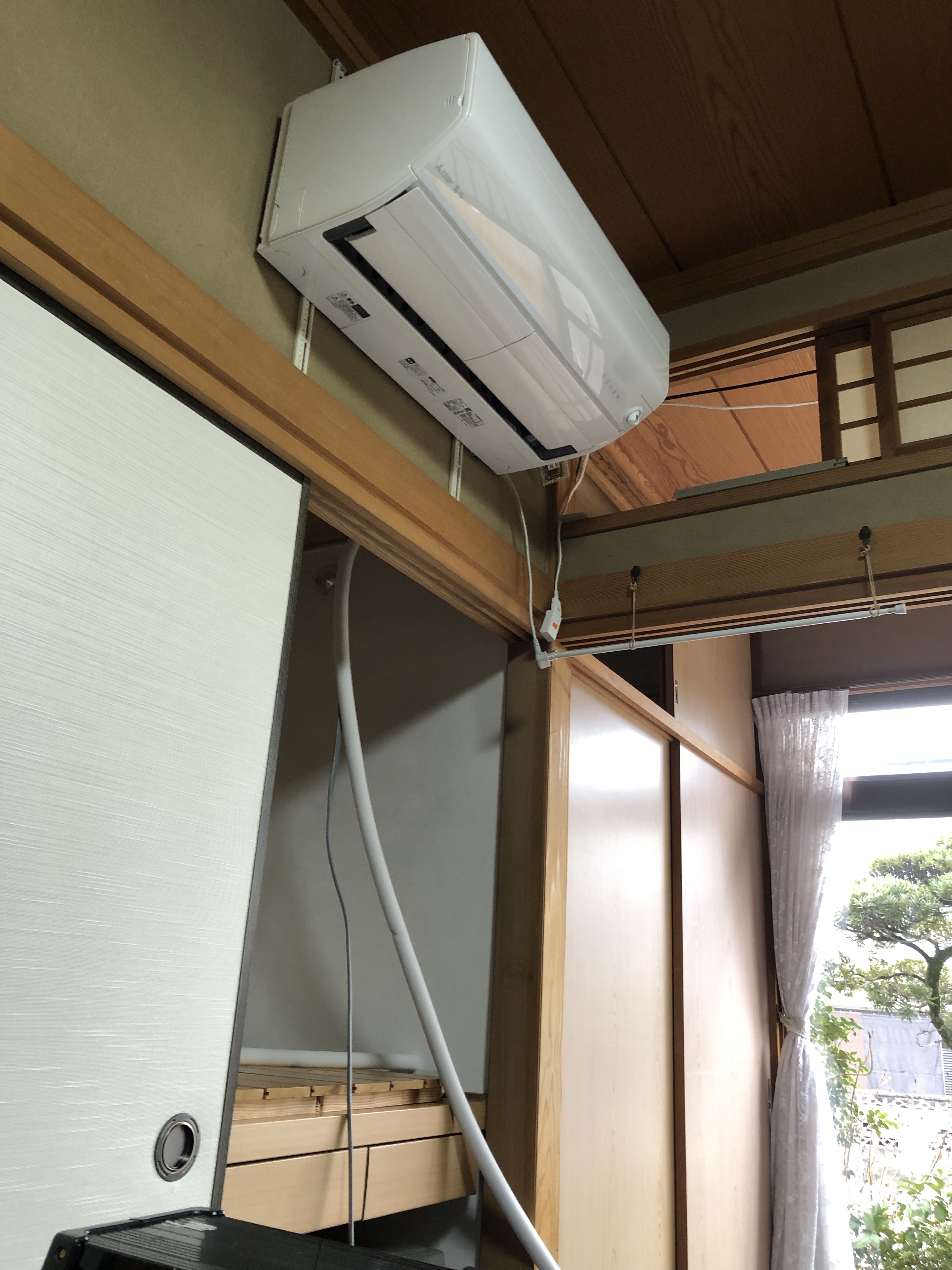 久留米市北野町でのエアコン取り付け