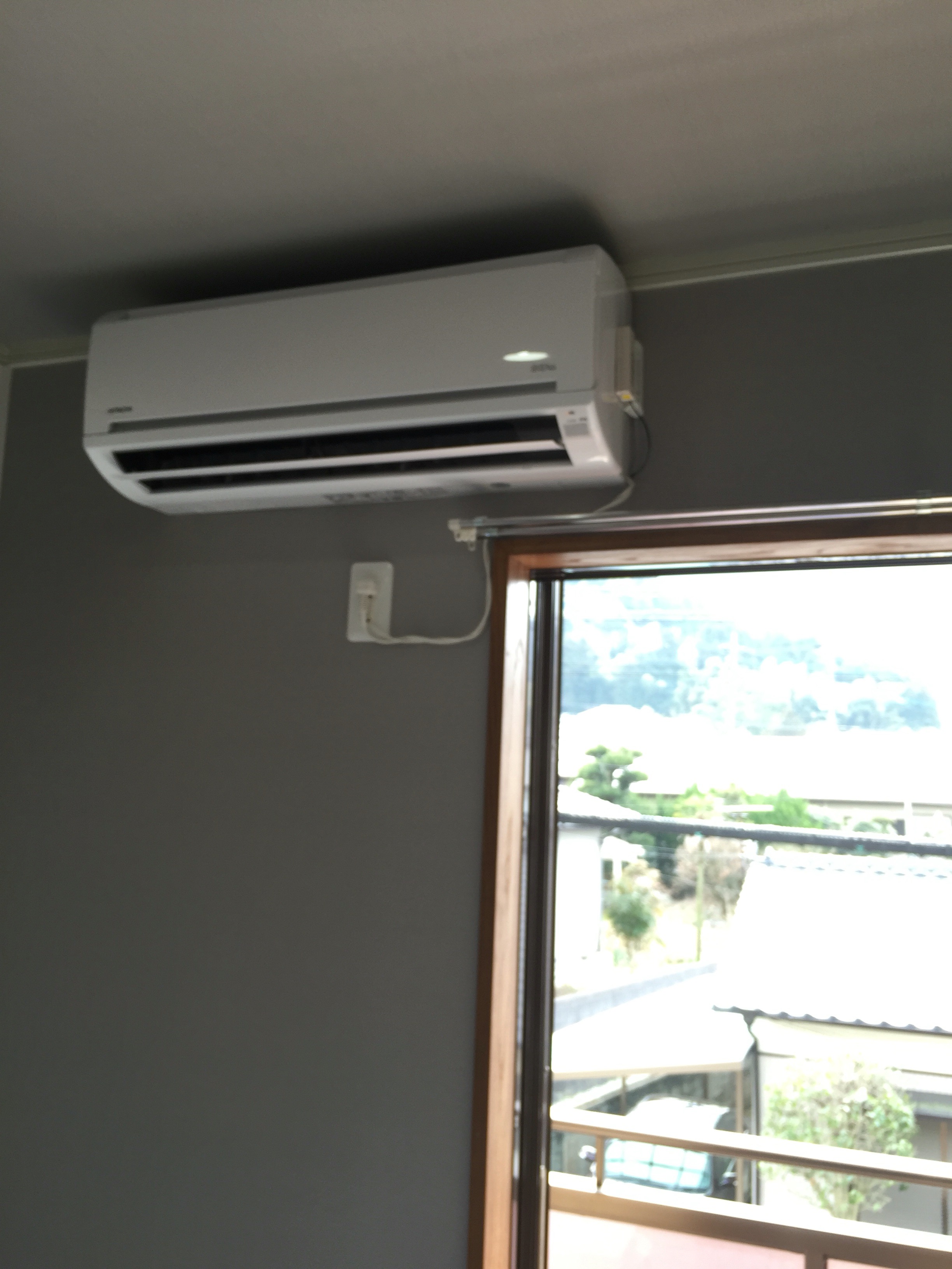 久留米市でのエアコン取り付け工事