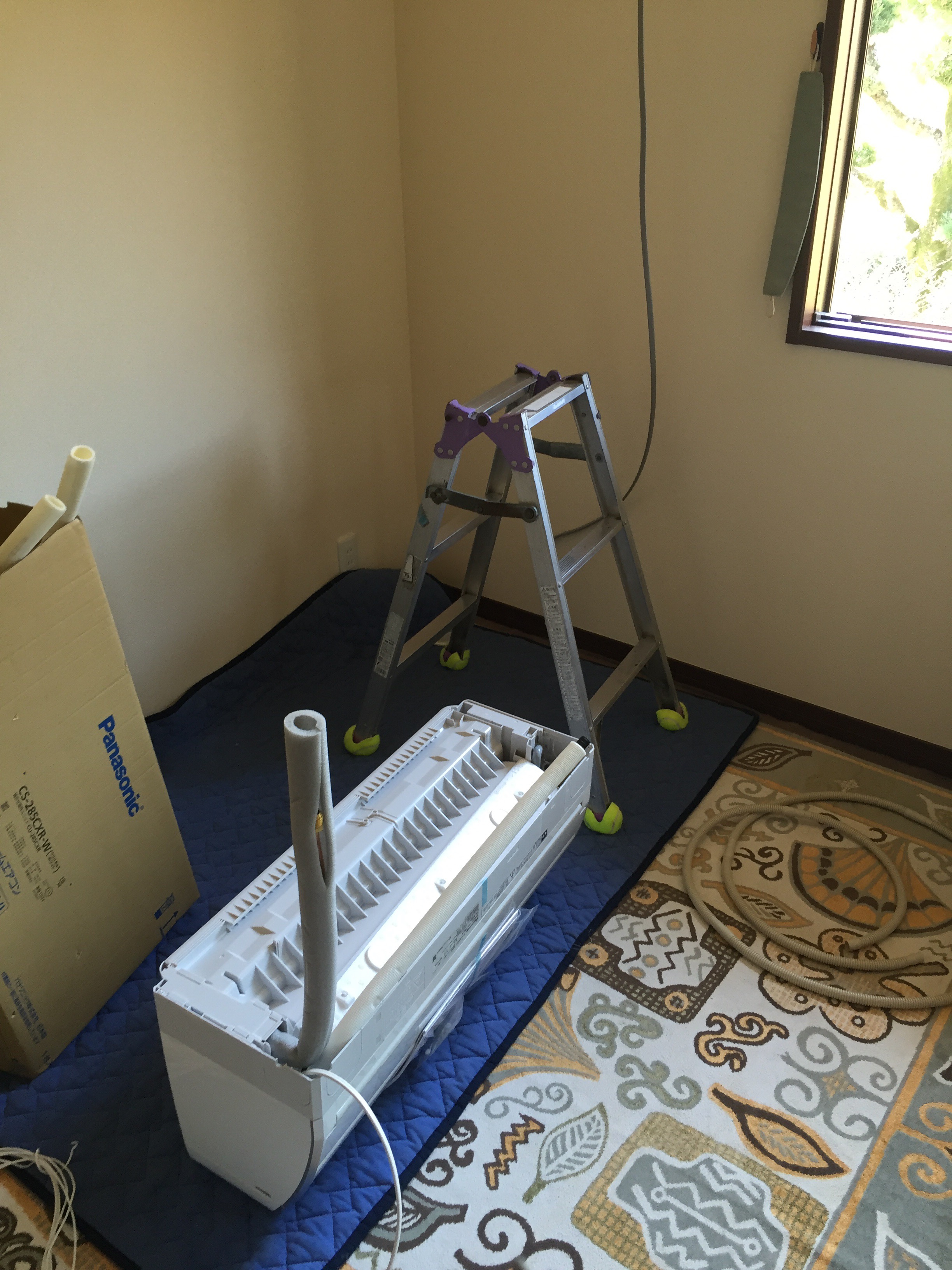 鳥栖市でのエアコン取り付け工事