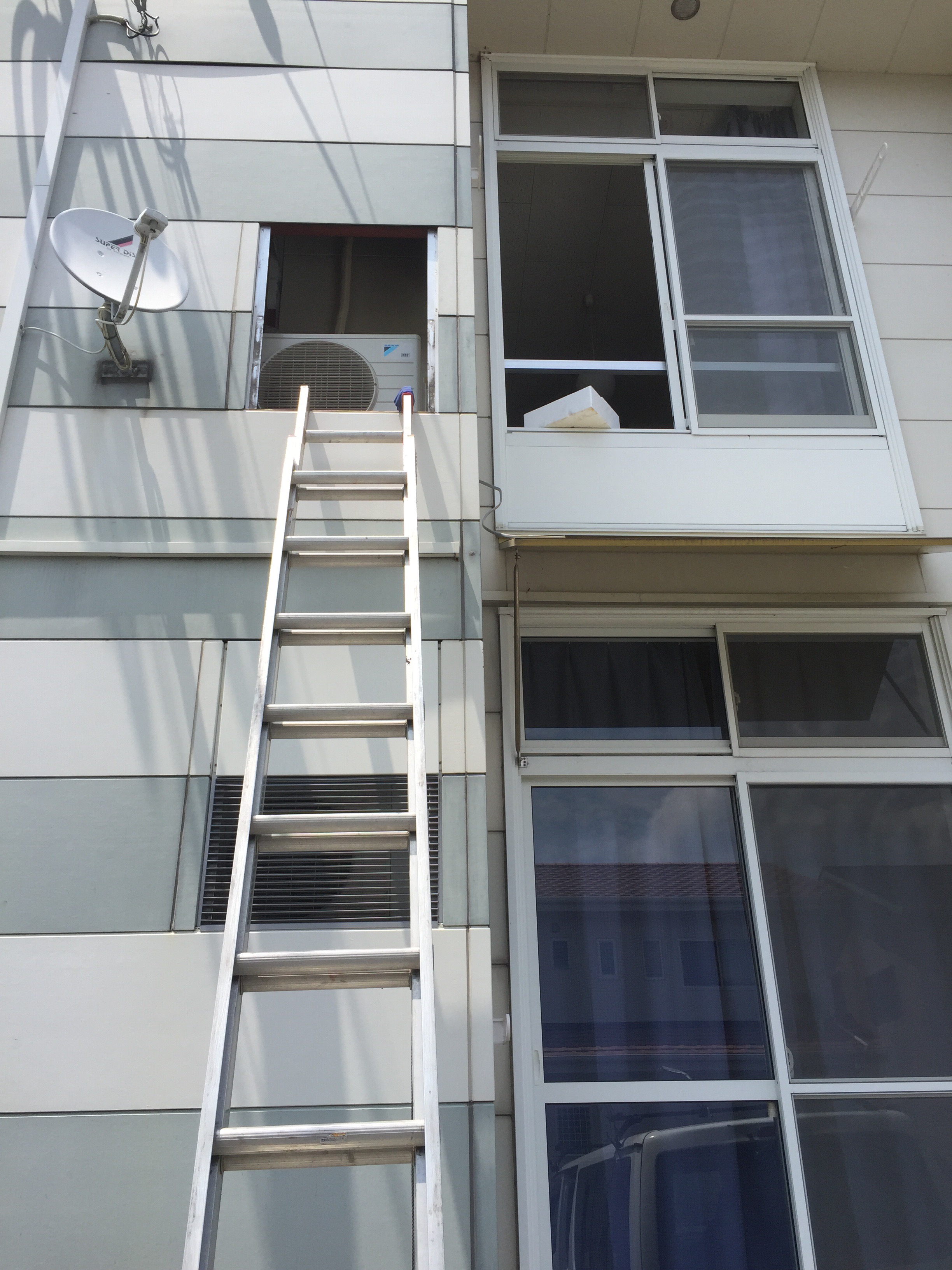 久留米市でのエアコン取り付け工事